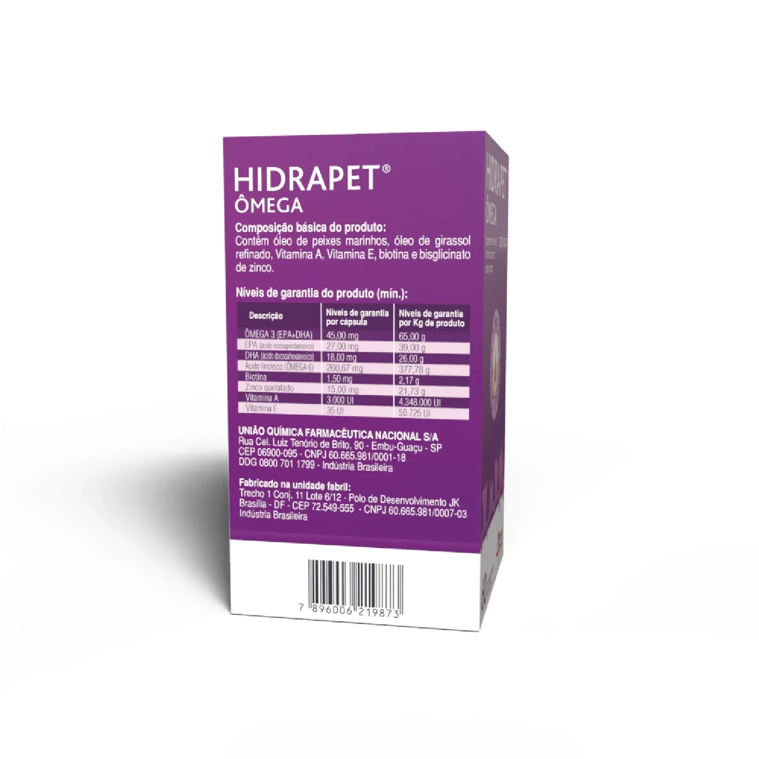 Suplemento Mineral Vitaminico Hidrapet Omega Zero Acucar embalagem_esquerda-01